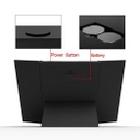 Make up mirror, 8pcs LED light, ABS Plastic + Glass, Black.