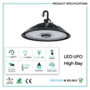 LED UFO High Bay Light - 200-480V AC (High Voltage) - 5000K