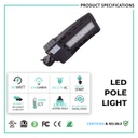 LED Street Light -5700K-Shorting Cap - Direct Mount - UL+DLC