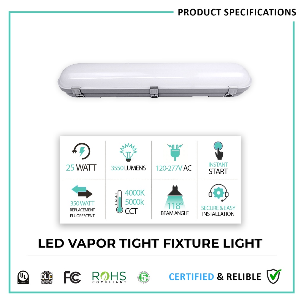 LED Vapor Tight Fixture Light ( AC120~277V )