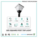 LED Square Post Top Light  AC120-277V 