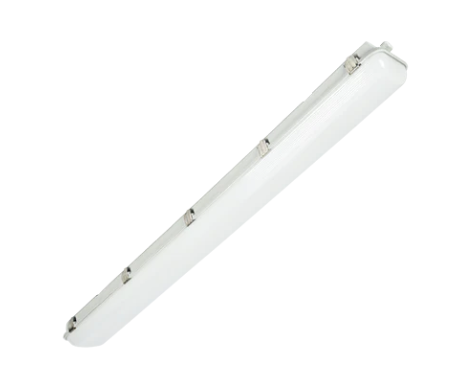 4ft LED Vapor Tight Light, 25/35/48 Wattage Adjustable, 5000K, IP65Rated, 100V-277V, 3750LM/5250LM/7200LM, DLC UL &amp; Lighting Facts, Ideal for Damp/Wet Locations